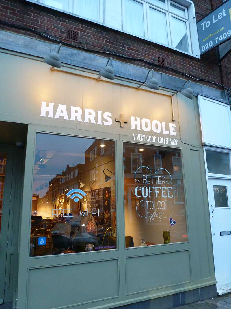 Harris and Hoole, Coffee Shop, High Street, London The Great